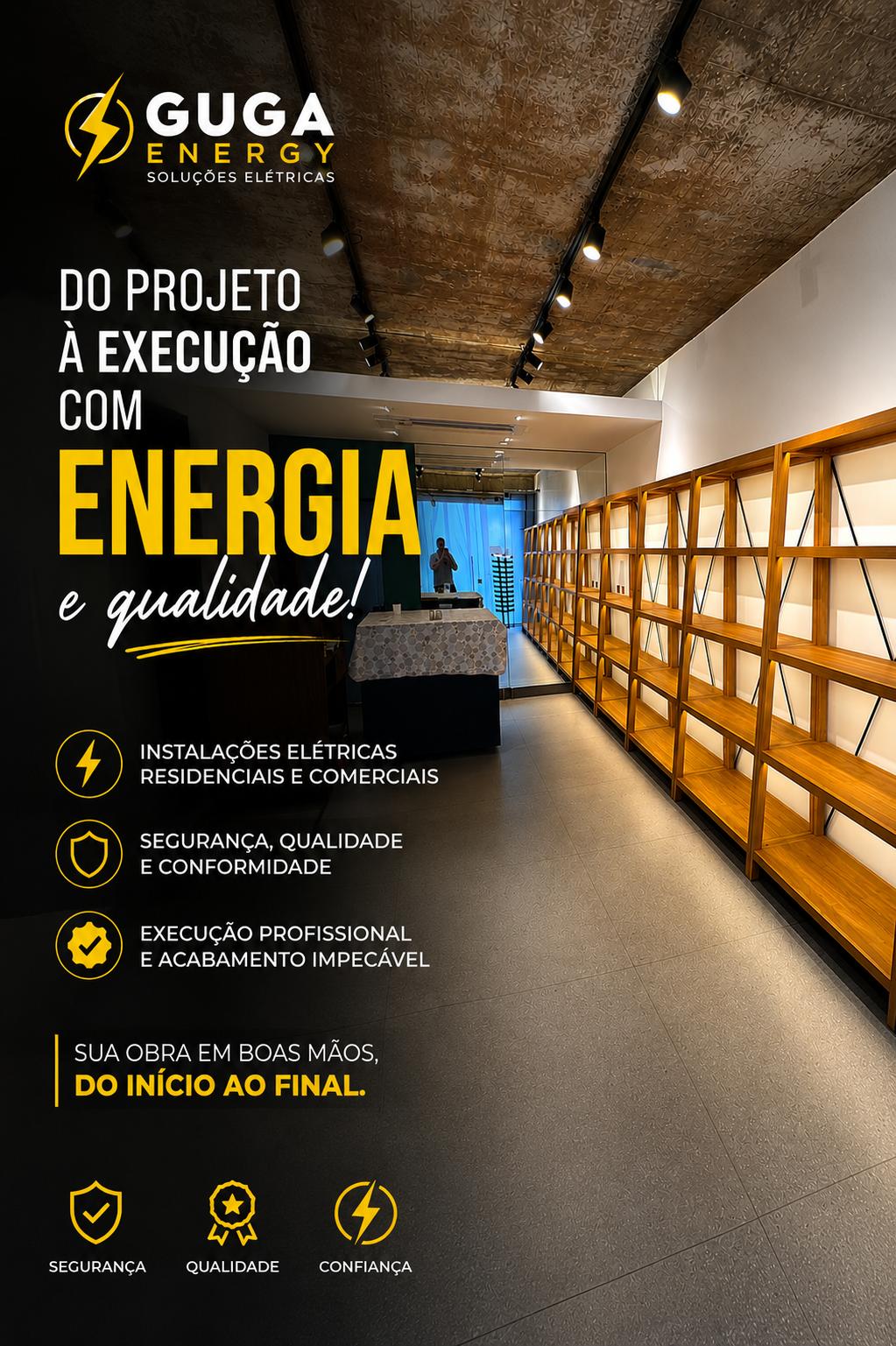 Iluminação LED em ambiente comercial com acabamento profissional